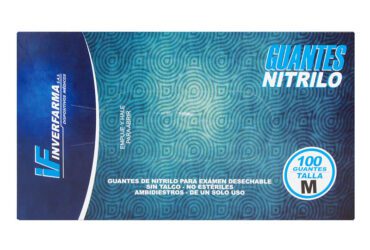 Guante De Nitrilo Azul M 100 Uds Inverf.