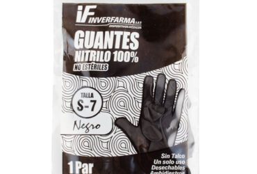 Guante De Nitrilo Negro S 2 Uds Inverf.