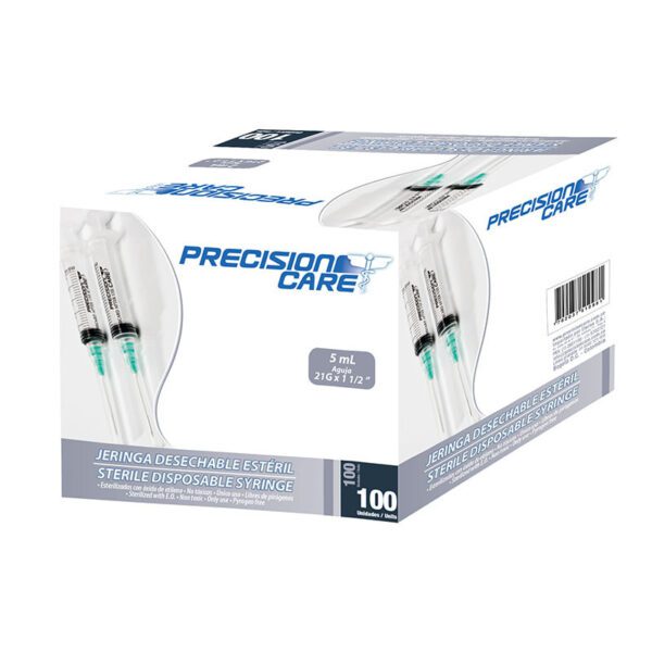 Jeringa 3P 5 Ml 21X1.1/2 100 Uds Eterna - Imagen 2