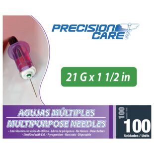 Aguja Multiple 21G X 1.1/2 100 Unds(E)