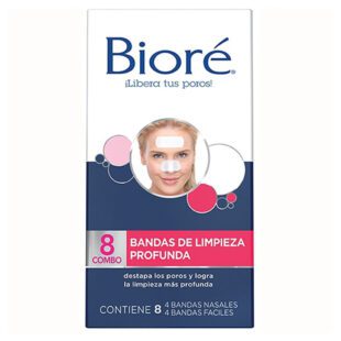 Bandas Limpieza Profunda Biore 8 Combos