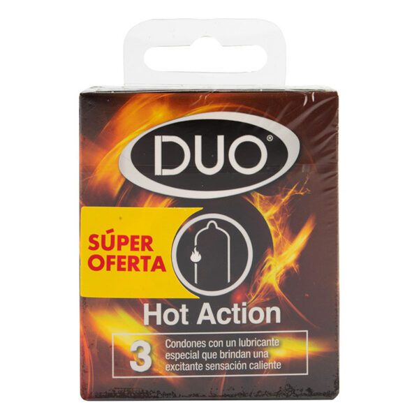Preservat.Duo Hot Action 3 Uds S.O - Imagen 2