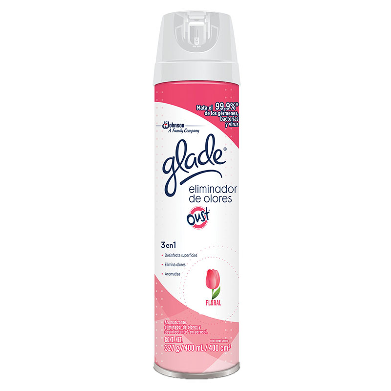 Eliminador De Olores Glade Oust Floral 400 Ml - Imagen 2