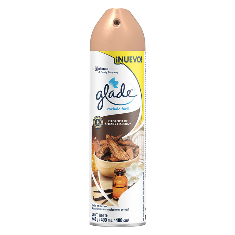 Ambientador Glade Spray Ambar Madera 345 Gr/400 Ml - Imagen 2