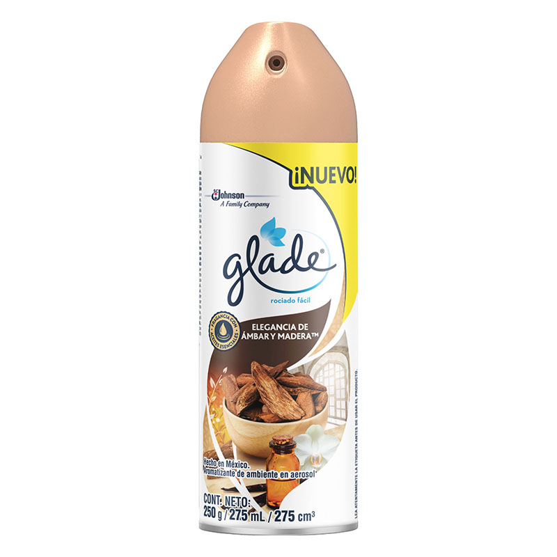 Ambientador Glade Spray Ambar Madera 250Gr/275Ml - Imagen 2
