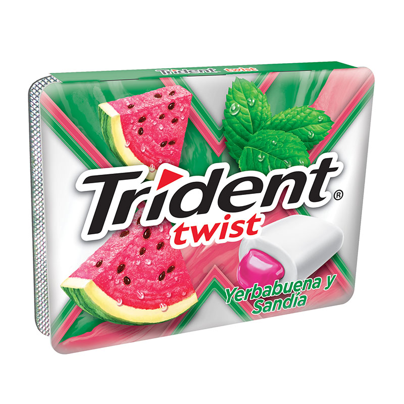Chicle Trident Twist Yerbabuena Sandía 10 Unidades - Imagen 2