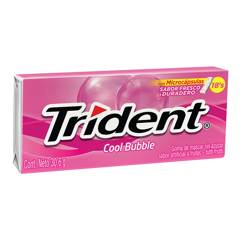 Chicle Trident Evup Cool Bubble 12 Unidades