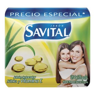3 Jabones Savital Sábila Y Vitamina E 125 Gr Precio Especial