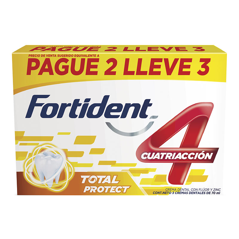 Crema Fortident Total Protect 70 Ml Pague 2 Lleve 3