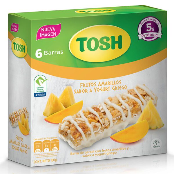 Barra Cereal Tosh Yogurt Fruto Amarillos 6 Unidades - Imagen 2