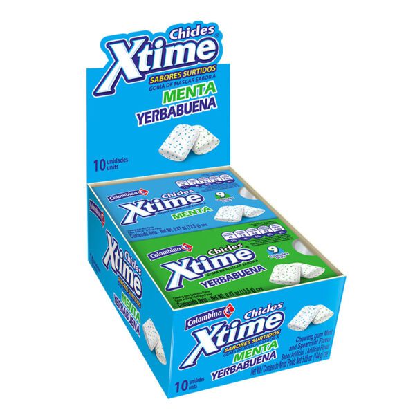 Chicles Xtime Menta Yerbabuena 10 Unidades