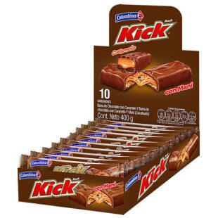 Kick Barra Maní Caramelo 10 Unidades