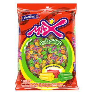 Caramelo Max Frutacidas 100 Unidades