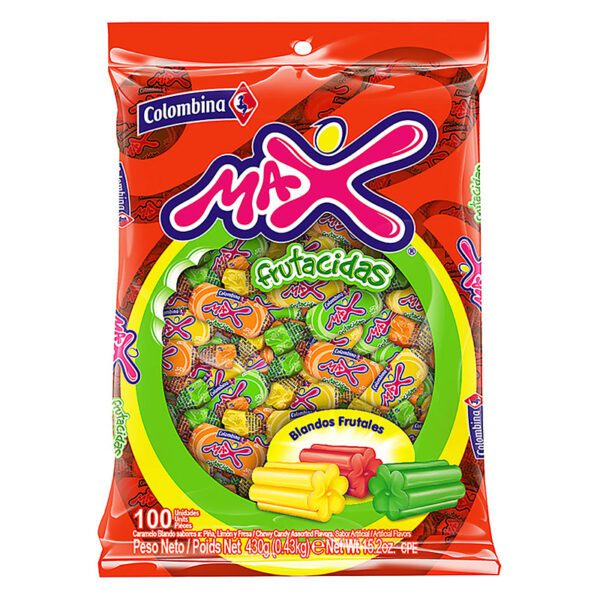 Caramelo Max Frutacidas 100 Unidades