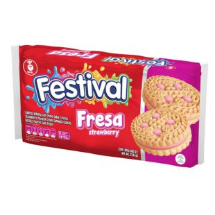 Galletas Festival Fresa 12 Paquetes 6 Unidades