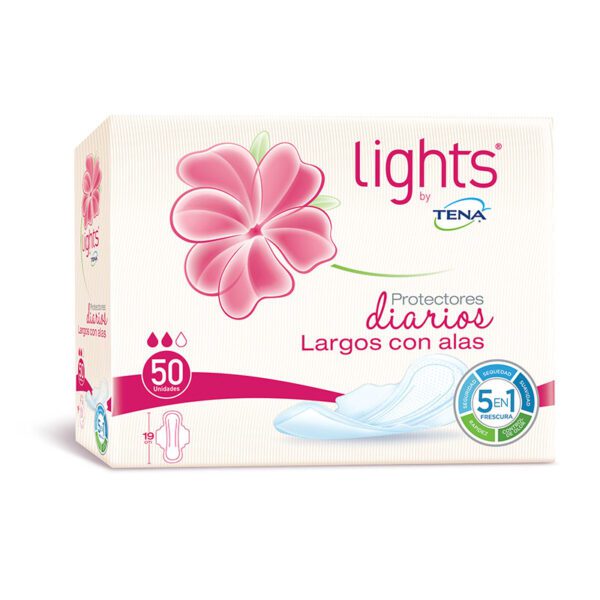 Protector Lights By Tena Largo Alas 50 Unidades