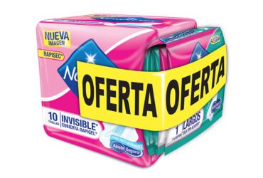 Toalla Nosotras Invisible Rapigel 10 Unidades + 5 Protectores Largos