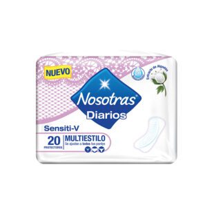 Protector Nosotras Diarios Sensiti-V 20 Unidades
