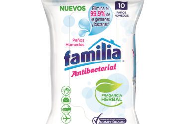 Paños Húmedos Familia Antibacterial 10 Unidades