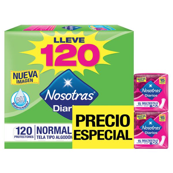 Protector Nosotras 120 Unidades + Multiestilo 30 Unidades Precio Especial - Imagen 2