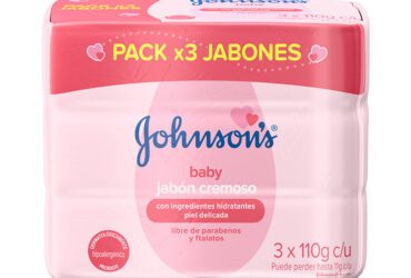 3 Jabón Johnson Baby Humectación 110 Gr Pack