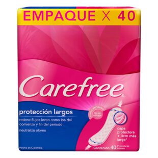 Protector Carefree Protección Largos 40 Unidades