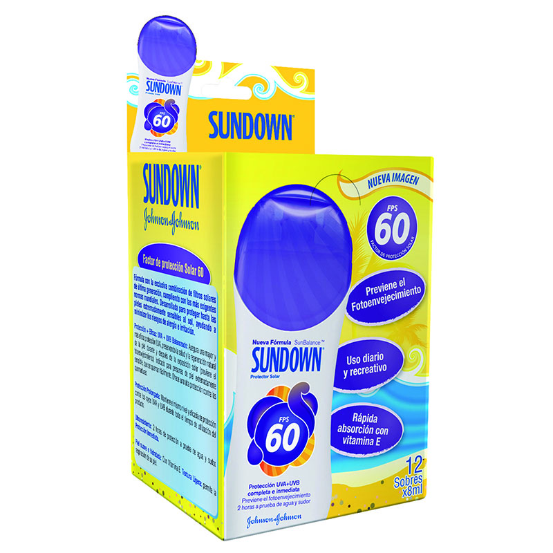 Bloqueador Sundown Spf 60 Display 12 Unidades