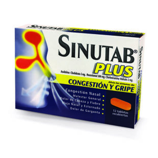 Sinutab Plus 12 Tabletas