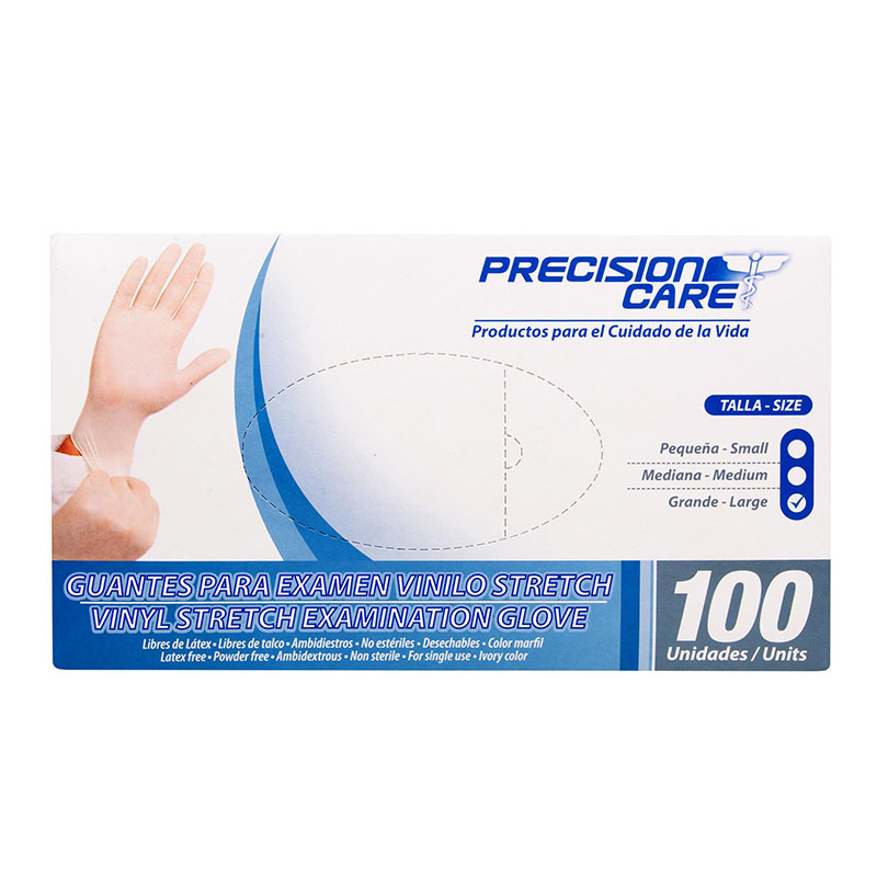 Guante De Vinilo Strech Pre.Care L 100 U - Imagen 2