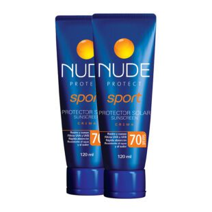 2 Bloqueador Nude Protect Spf 70 Sport 120 Ml