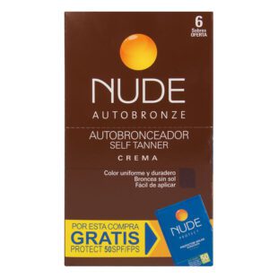 Autobronceador Nude Bronze 6 Unidades + Spf 50 6 Sobres