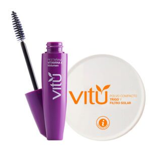 Polvo Compacto Vitu Trigo #2 + Pestañina Vitamina E