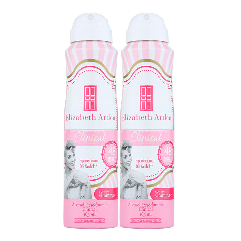 2 Desodorantes Elizabeth Arden Aerosol Clinical 165Gr
