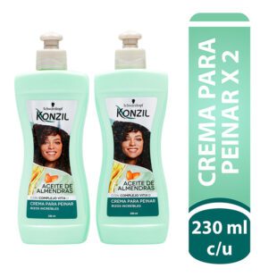 2 Cremas Para Peinar Konzil Aceite De Almendras 230 Ml Precio Especial