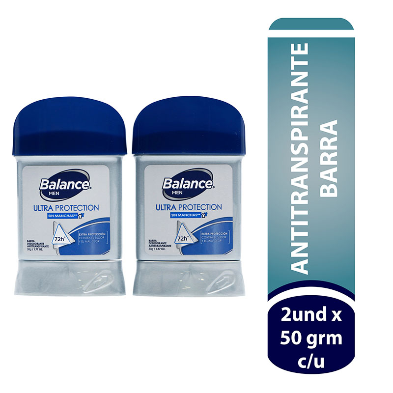 2 Desodorantes Balance Barra Ultra Protection 50 Gr H Precio Especial