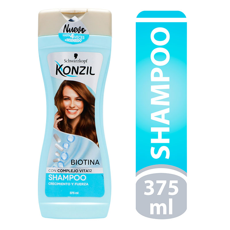 Shampoo Konzil Biotina Complejo Vita12 375Ml - Imagen 2