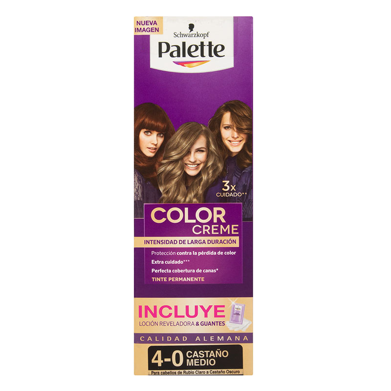 Palette Color Creme Tubo 4-0 Castaño Mediano Gratis Oxigenta