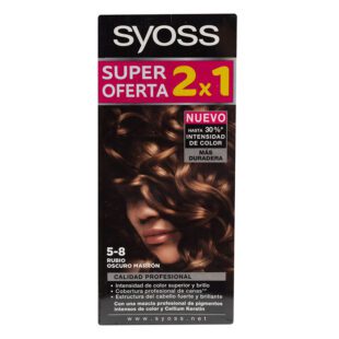 2 Syoss Tinte Kit 5-8 Rubio Oscuro Mar 50Ml Súper Oferta