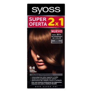 2 Syoss Tinte Kit 6-8 Rubio Oscuro 50 Ml Súper Oferta