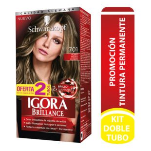 Igora Kit Brilla 701 Rubio Medio Cenizo + Dt