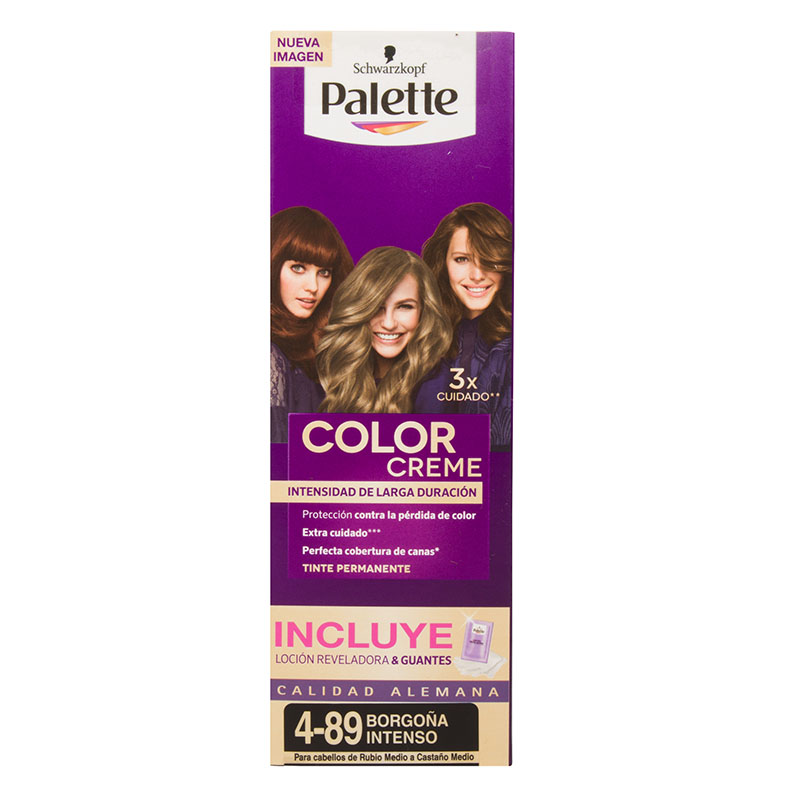 Palette Color Creme Tubo 4 - 89 Borgoña Intenso Gratis Oxigenta