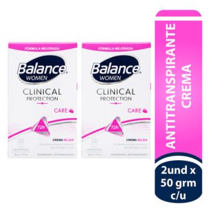 2 Desodorantes Balance Crema Clinical Protección 50 Gr M Precio Especial