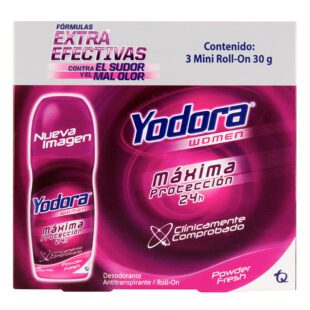 Desodorante Yodora Minirol Powder 30 Gr 3 Unidades M