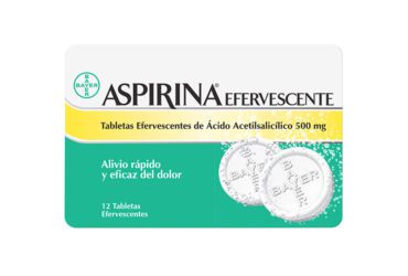 Aspirina Efervescente 500 Mg 12 Tabletas