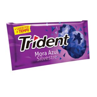 Chicle Trident Mora Azul 18 Unidades
