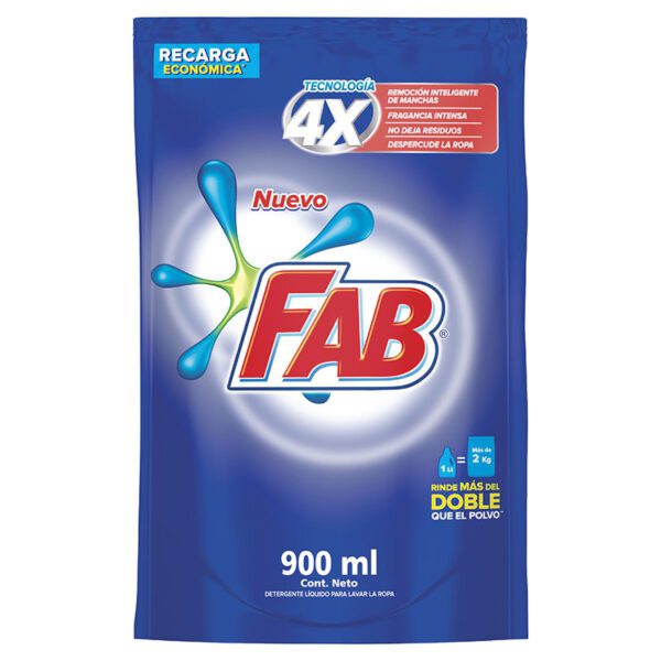 Detergente Fab Líquido Doy Pack 900 Ml