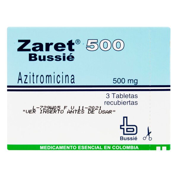 Zaret 500 Mg 3 Tabletas (3%+) - Imagen 2