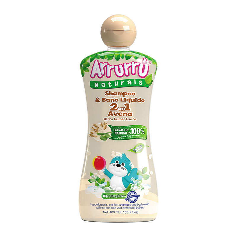 Shampoo Y Baño Arrurru Naturals 2En1 Avena 400 Ml - Imagen 2