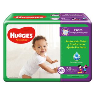 Pañal Huggies Active Sec Etapa 3 Grande 30 Unidades
