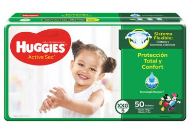 Pañal Huggies Active Sec Etapa 5 Xxg 50 Unidades